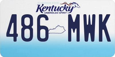 KY license plate 486MWK