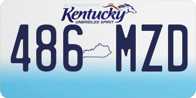 KY license plate 486MZD