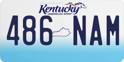 KY license plate 486NAM