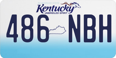 KY license plate 486NBH