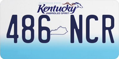 KY license plate 486NCR