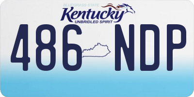 KY license plate 486NDP