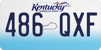 KY license plate 486QXF