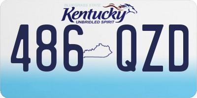 KY license plate 486QZD