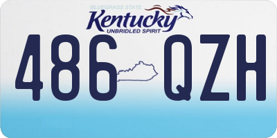 KY license plate 486QZH
