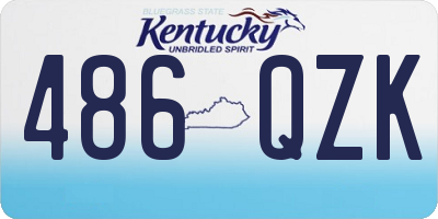 KY license plate 486QZK