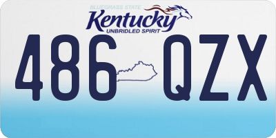 KY license plate 486QZX