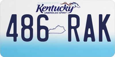 KY license plate 486RAK