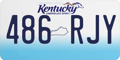 KY license plate 486RJY
