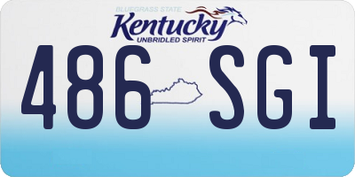 KY license plate 486SGI