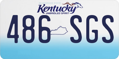 KY license plate 486SGS