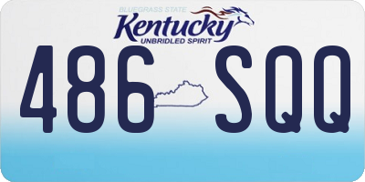 KY license plate 486SQQ