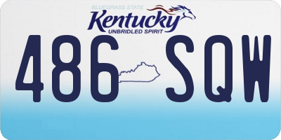KY license plate 486SQW