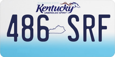 KY license plate 486SRF
