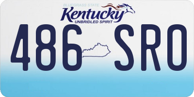 KY license plate 486SRO