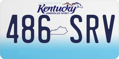 KY license plate 486SRV