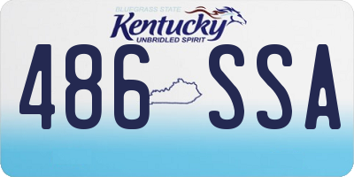 KY license plate 486SSA