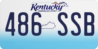 KY license plate 486SSB
