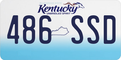 KY license plate 486SSD