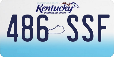 KY license plate 486SSF