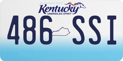 KY license plate 486SSI