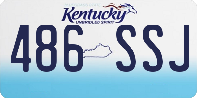 KY license plate 486SSJ