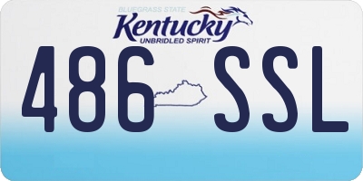 KY license plate 486SSL