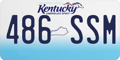 KY license plate 486SSM