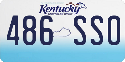 KY license plate 486SSO
