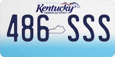 KY license plate 486SSS