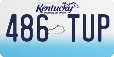 KY license plate 486TUP