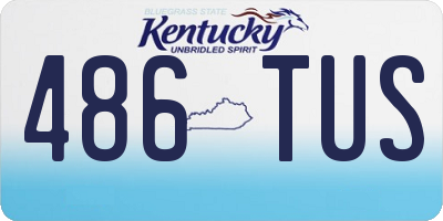 KY license plate 486TUS