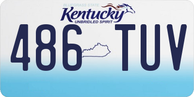 KY license plate 486TUV