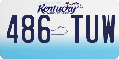 KY license plate 486TUW