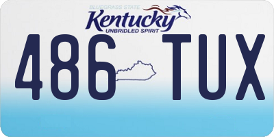 KY license plate 486TUX
