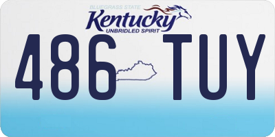 KY license plate 486TUY