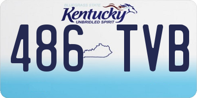 KY license plate 486TVB