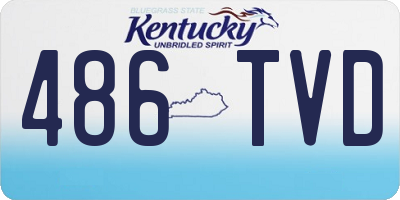 KY license plate 486TVD