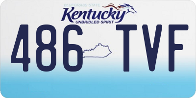 KY license plate 486TVF