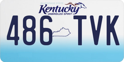 KY license plate 486TVK