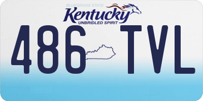 KY license plate 486TVL