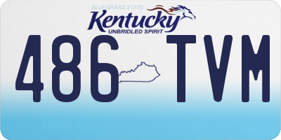 KY license plate 486TVM