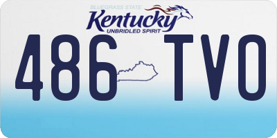 KY license plate 486TVO