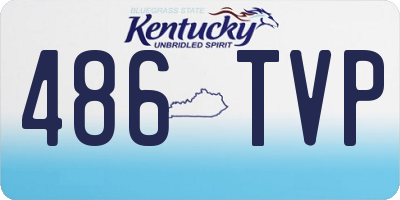 KY license plate 486TVP