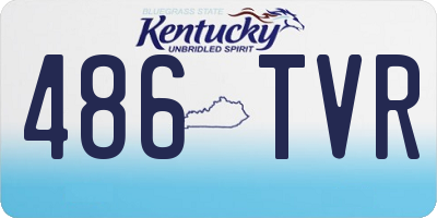 KY license plate 486TVR