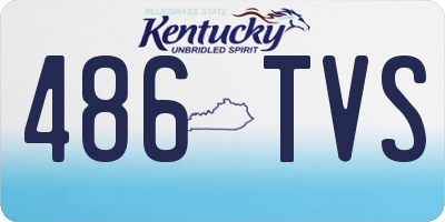 KY license plate 486TVS
