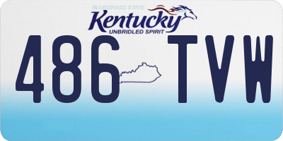 KY license plate 486TVW