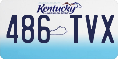 KY license plate 486TVX