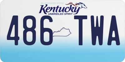 KY license plate 486TWA