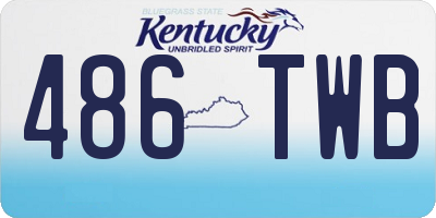 KY license plate 486TWB